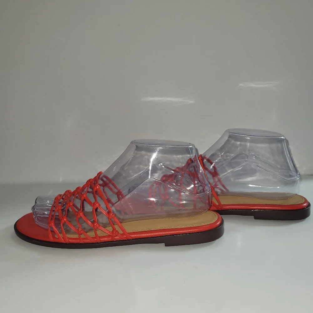 Madewell Red Braided Slide Sandals